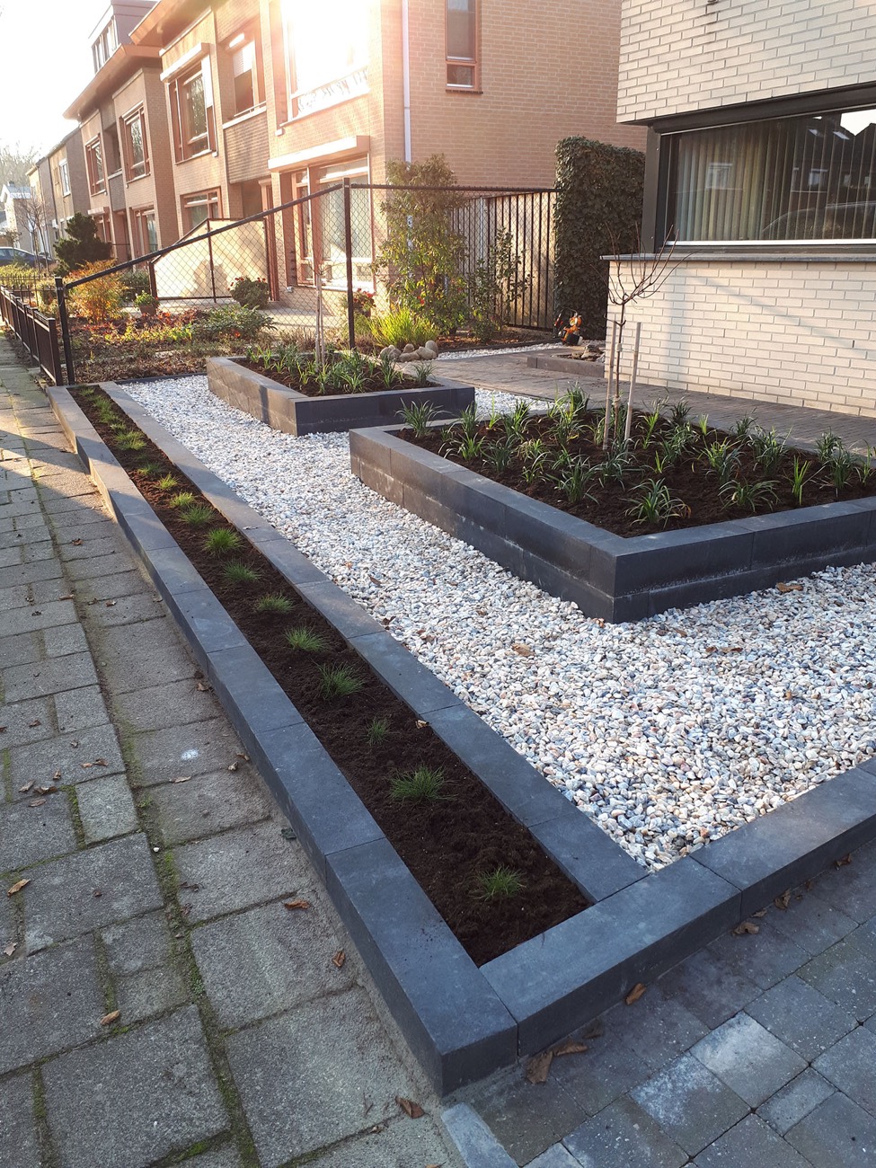 Nieuwe oprit in klinkers